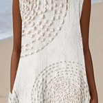 Ladies Casual Printed Round Neck Sleeveless Dress