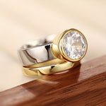 Luxe Round Solitaire Ring Set