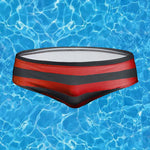 Mens Surfing Striped Swimming Briefs