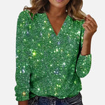 Nina™ - V-Neck Diamond Blouse