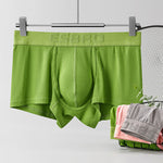 2 Pack Men's Single-Layer U-Pouch Ribbed Sweat-Absorbing Breathable Trunks