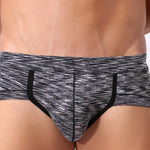 4 Pack Men's Striped U-convex Pouch Briefs