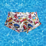 Men's Low-Rise Printed Quick-Dry Sport & Vacation Seamless Comfort Swim Shorts