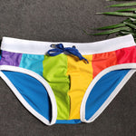 Mens Beachwear Bulge Pouch Paded Swim Briefs