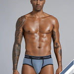 FreeLonger Men's Microfiber Covered Silky Touch Briefs
