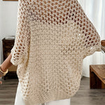 Crystal | Open Knit Drape Cardigan
