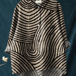 Ronia | Women's Circular Line Pattern Print Casual Shirt