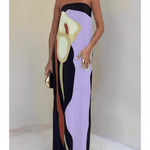 Nala | Coastal Chic Strapless Printed Maxi Party Dress