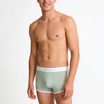 4 Pack Men's Mid-Rise Solid Color Stretch Fit Breathable Trunks