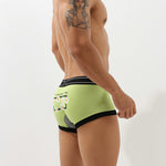 Men's Printed Cotton Low-Rise Bulge Pouch Boxer Briefs