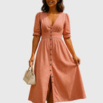 Jacqueline™ | Elegant Denim Dress
