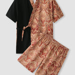Printed Kimono Pajamas For Men