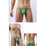 3 Pack Men's Sexy Low-Rise Bikini with Metal Ring