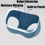 3 Pack Men's Breathable Threaded Fabric Ball Pouch Trunks