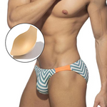 Men’s Zig Zag Swim Bikini with Removable Pad