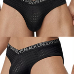 2 Pack Men's Sexy V-shape Waistband Mesh Bikinis
