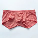 2 Pack Men's Sexy Short Legs Trunks With Large Pouch