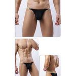 3 Pack Men's Sexy Low-Rise Bikini with Metal Ring