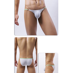 3 Pack Men's Sexy Low-Rise Bikini with Metal Ring