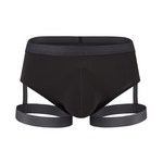 Men’s Sexy Solid Color Suspender Briefs