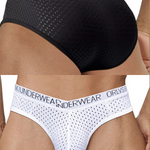 2 Pack Men's Sexy V-shape Waistband Mesh Bikinis