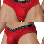 2 Pack Men's Sexy V-shape Waistband Mesh Bikinis