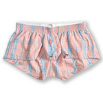 Men's Classic Plaid Cotton Trunks With Button Fly