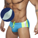 Men's Removable Pad Swim Brief with Drawstring