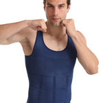 Mens Waist Body Shaper Vest T-Shirt Tank Tops