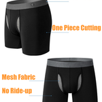 Breathable Sports Boxer Briefs with Open Fly