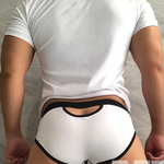 Men’s Spliced Lines U Convex Pouch Cotton Briefs