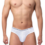 2 Pack Men's Sexy V-shape Waistband Mesh Bikinis