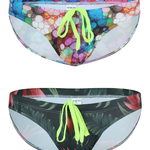 Men’s Sexy Low-rise Print Briefs With Drawstring