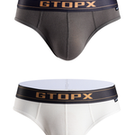 Men's Threaded Fabric U Convex Low-Rise Briefs