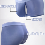 2 Pack Men's Breathable Mesh Trunks with Fly