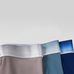 3 Pack Men's Breathable Threaded Fabric Ball Pouch Trunks