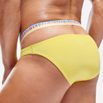 3 Pack Men's Sexy Color-Block Hollow Out Underwear Bikini
