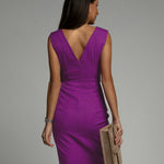 Hattie | Elegant V-Neck Slit Dress