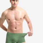 4 Pack Men's Ice Silk Seamless Trunks Underwear