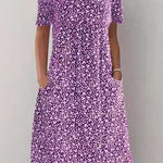 Dove | Round Neck Floral Dress