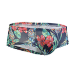 Men's Sexy Botanical Printed Mesh Underwear