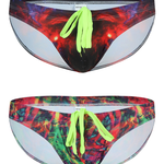 Men’s Sexy Low-rise Print Briefs With Drawstring
