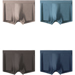 4 Pack Men's Ice Silk Seamless Trunks Underwear
