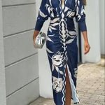 Eva | Sun Escape Unique Print Dolman Midi Dress