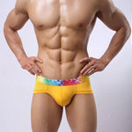 4 Pack Breathable Modal Colored Belt Briefs-rainbow pride underwear
