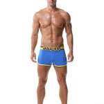 2 Pack Men's Stretch Boxer Shorts with Side Split Design and Support Pouch
