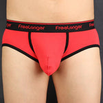 FreeLonger Men's Microfiber Covered Silky Touch Briefs