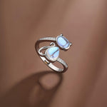 Opal Cat Wrap Ring