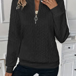 EMMA™ |  Elegant Quarter-Zip Sweater