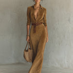 Joanne | Long Suede Dress